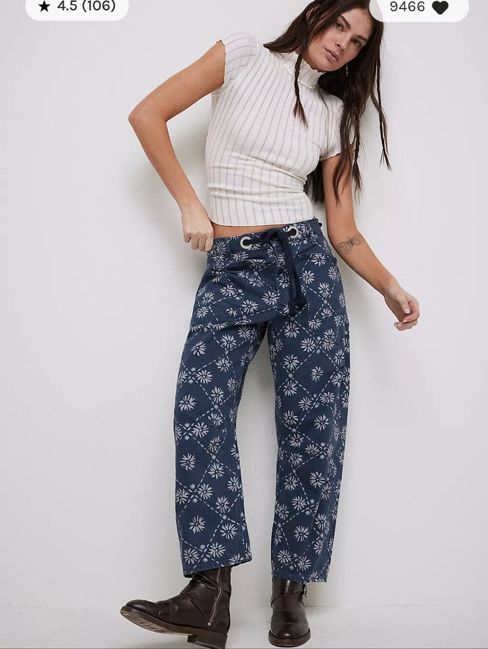 NWOT We The Free Moxie Low-Slung  Barrel Jeans CURRENT ONLINE